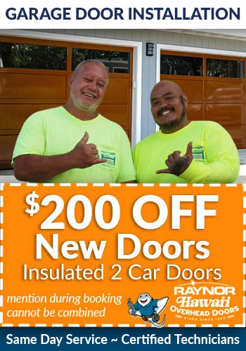 new-garage-doors in pupukea